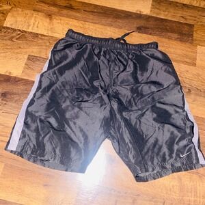 Nike Men's Black Athletic 7 inch Running Shorts Mesh Liner Drawstring Sz Medium